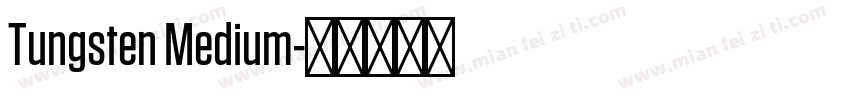 Tungsten Medium字体转换